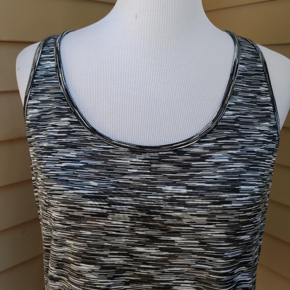 Beverly Hills Performance Tank Top Black Marled Gym Athletic Workout Racerback - Picture 3 of 12